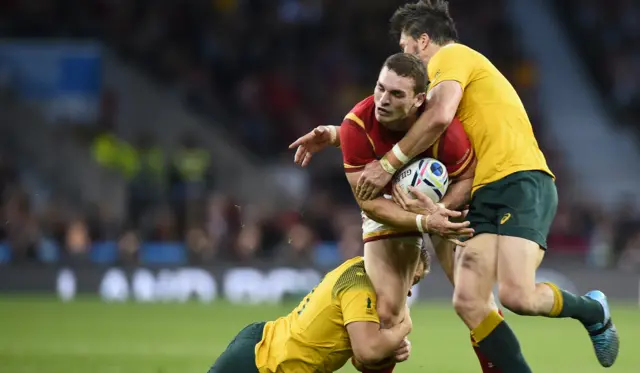 George North is tackled