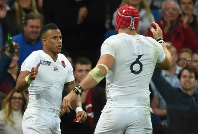 Anthony Watson celebrates