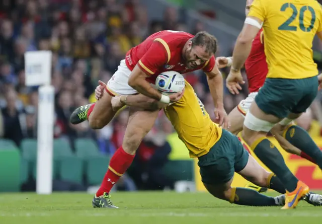 Jamie Roberts is tackled