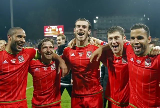 Gareth Bale and his teammates