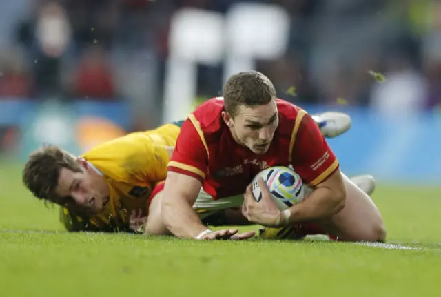 George North is tackled