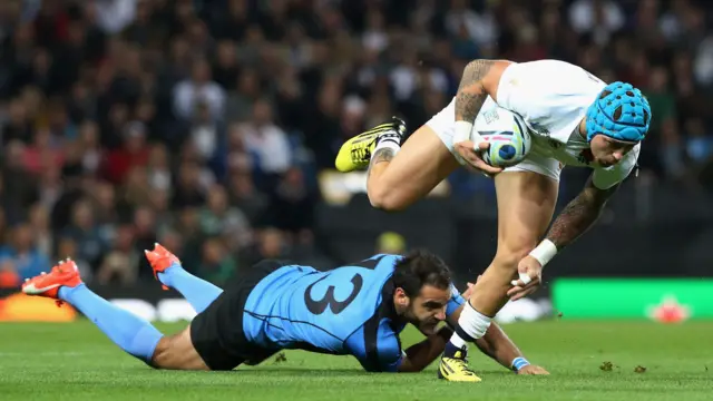 Jack Nowell is tackled
