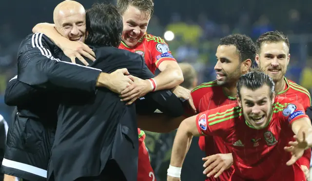 Wales celebrate qualification