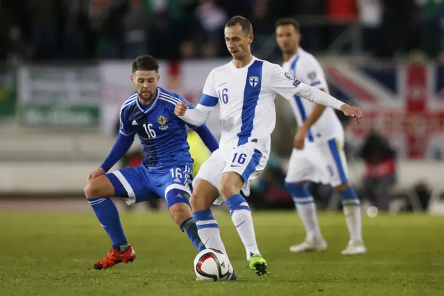 Oliver Norwood in action for Northern Ireland