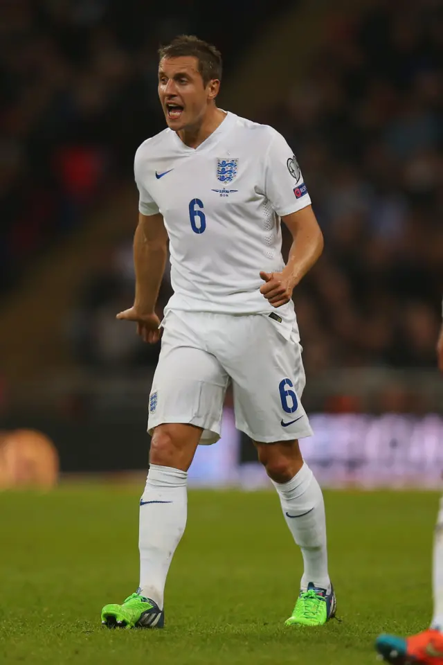 Phil Jagielka playing for England