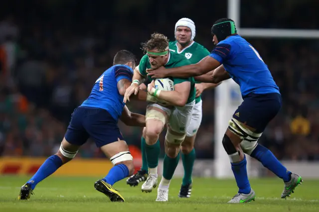 Jamie Heaslip in action for Ireland