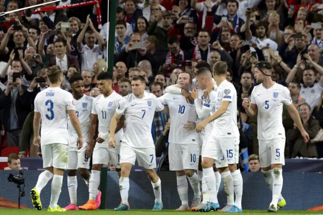 England celebrate