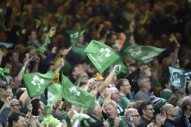 Ireland fans celebrate