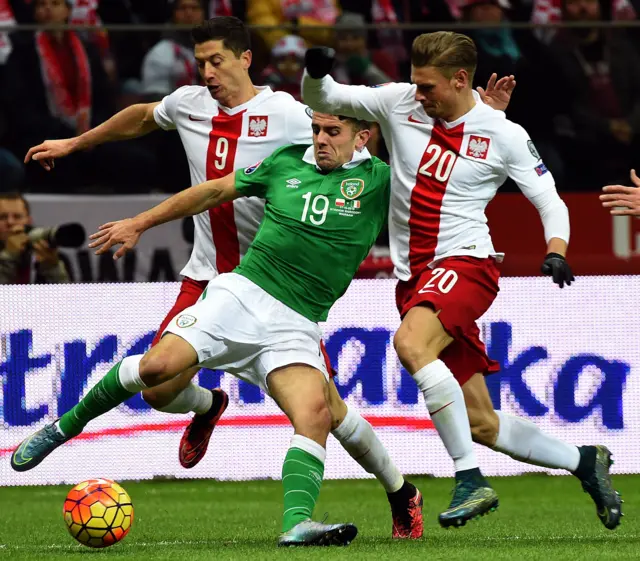 Robbie Brady for the Republic of Ireland