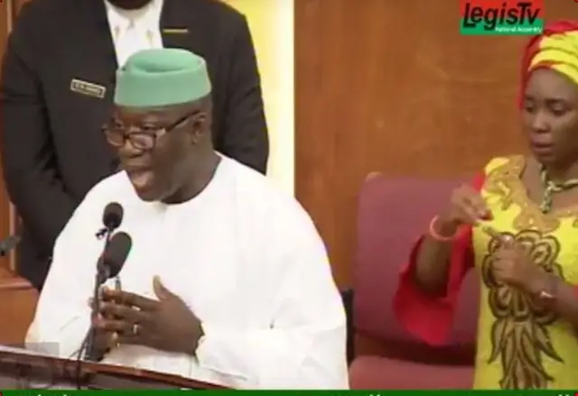 Seantor giving evidence