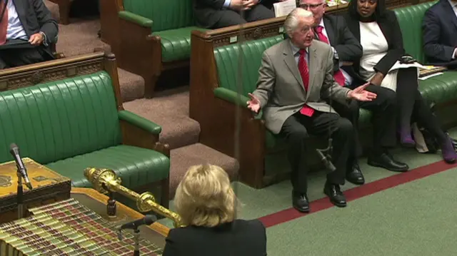 Anna Soubry and Dennis Skinner in the Commons chamber