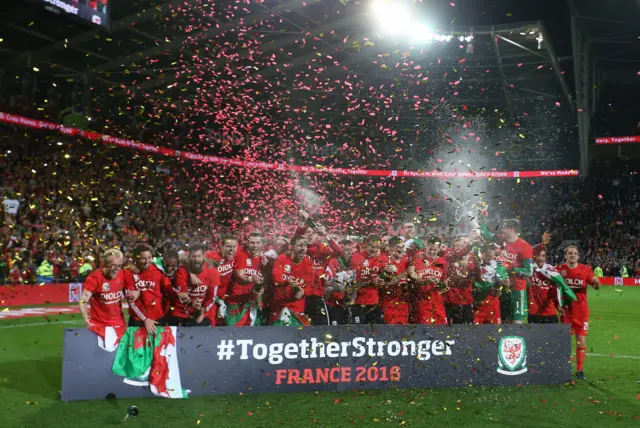 Wales celebrate