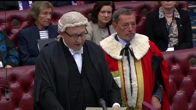 David Blunkett taking his seat in the House of Lords