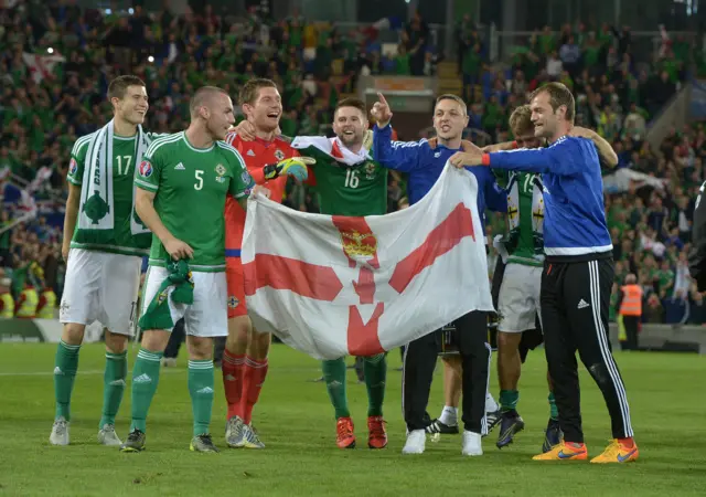 Northern Ireland celebrate