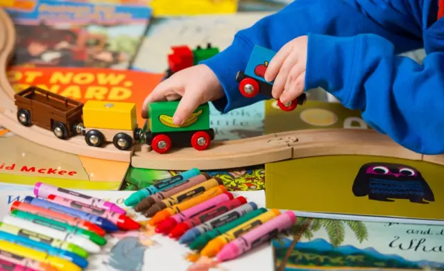 Toddler in a nursery