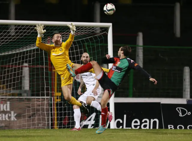 Aerial action from The Oval