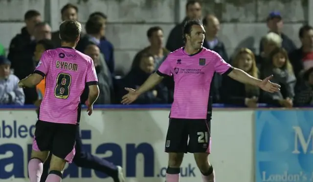 Northampton Town players celebrate