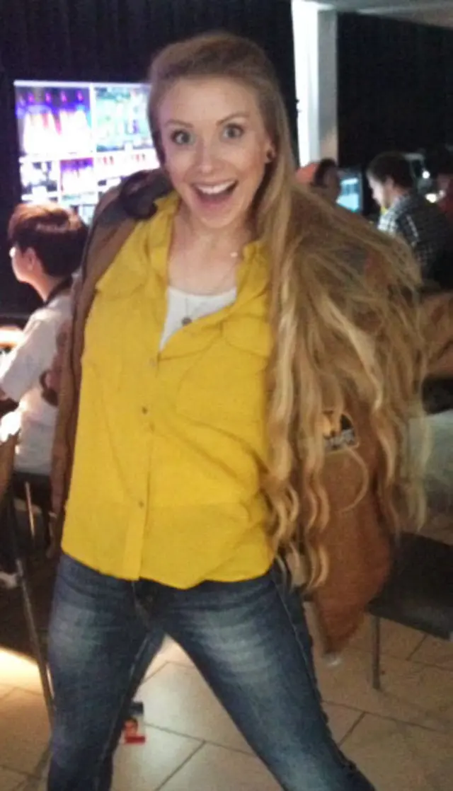 Gaming presenter Julia Hardy excited