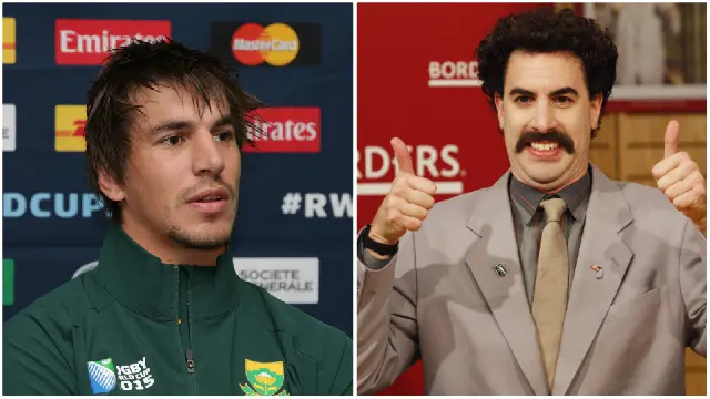 Eben Ezebeth (left), Borat