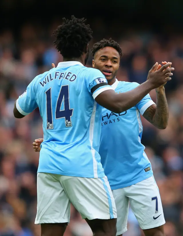 Wilfried Bony and Raheem Sterling