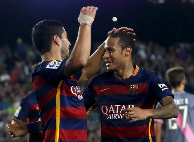 Neymar and Luis Suarez