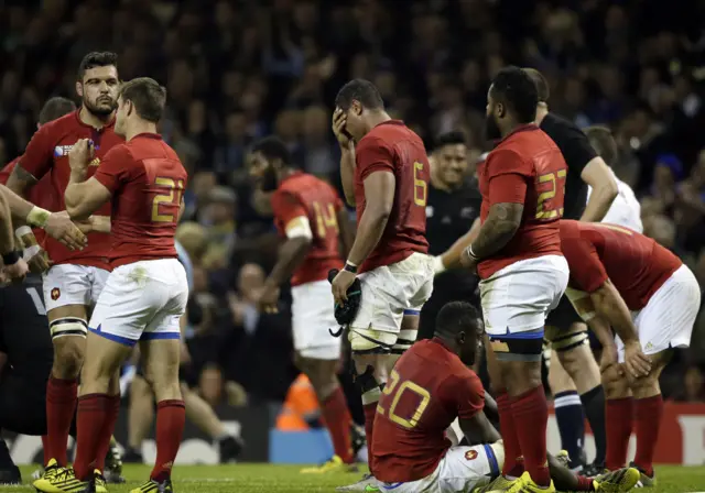 French players at full-time