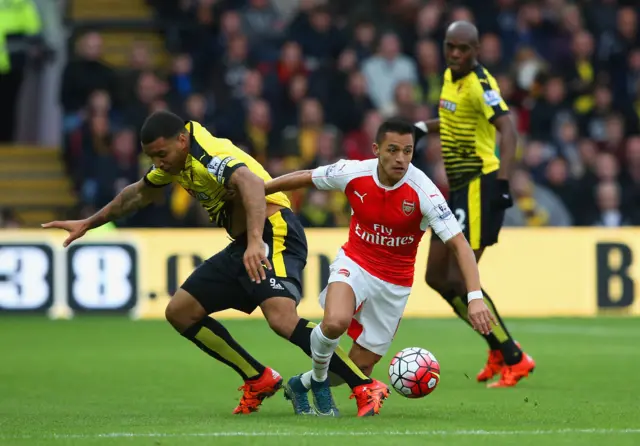 Troy Deeney and Alexis Sanchez