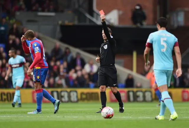 Dwight Gayle sending off