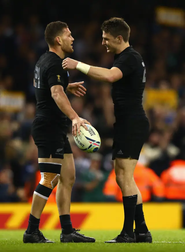 New Zealand players celebrate