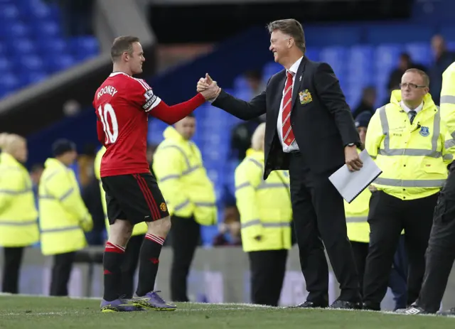 Wayne Rooney and Louis van Gaal