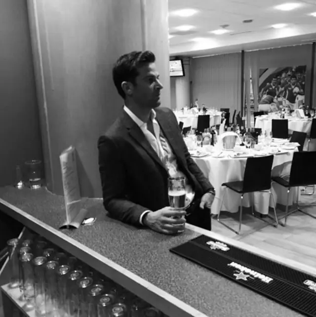 Gethin Jones at the bar.