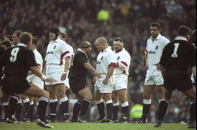 Richard Cockerill faces the haka