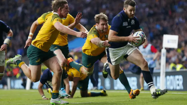 Tommy Seymour scores a try