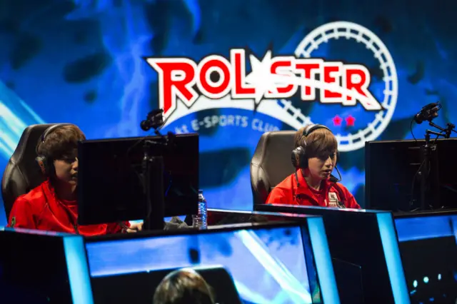 Rolster on stage at Wembley