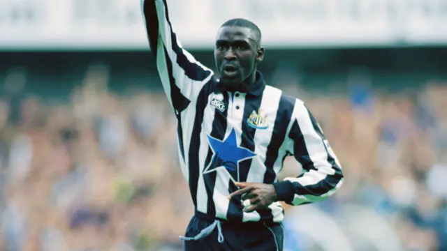 Andy Cole in action for Newcastle in 1994