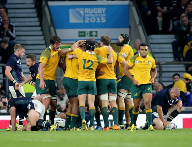 Australia celebrate