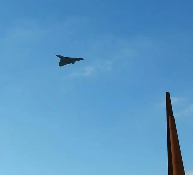 Vulcan over the memorial