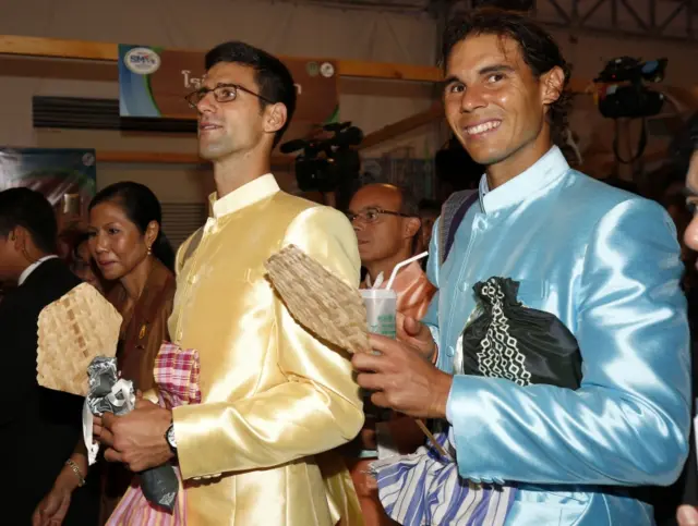 Novak Djokovic and Rafael Nadal