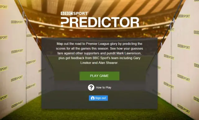 BBC Sport Predictor