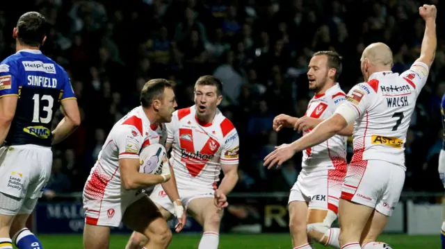 James Roby try for St Helens