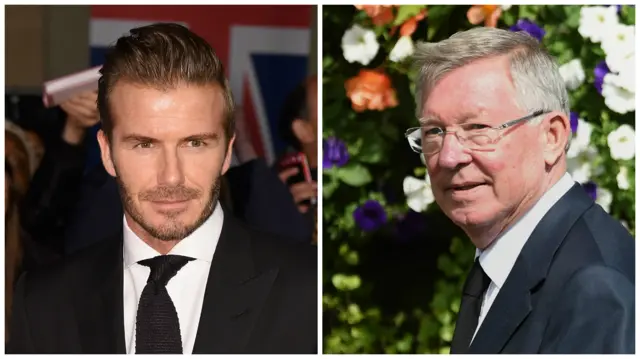 David Beckham and Sir Alex Ferguson