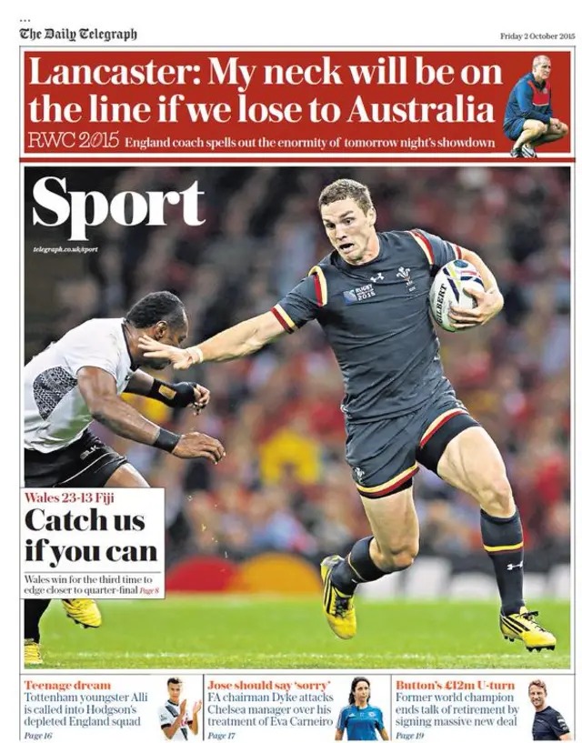 Friday's Daily Telegraph