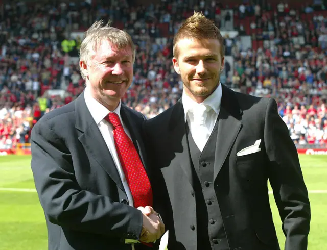 David Beckham and Sir alex Ferguson