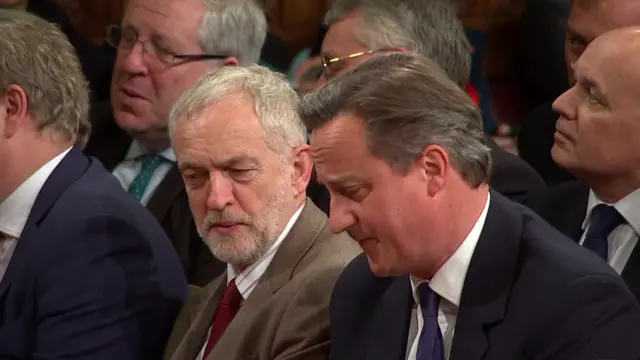 Labour leader Jeremy Corbyn and Prime Minister David Cameron