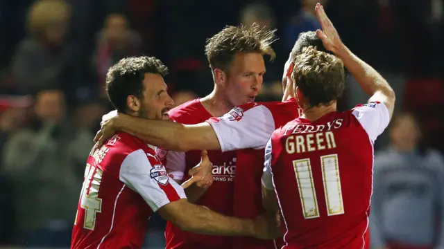 Danny Collins of Rotherham United celebrates