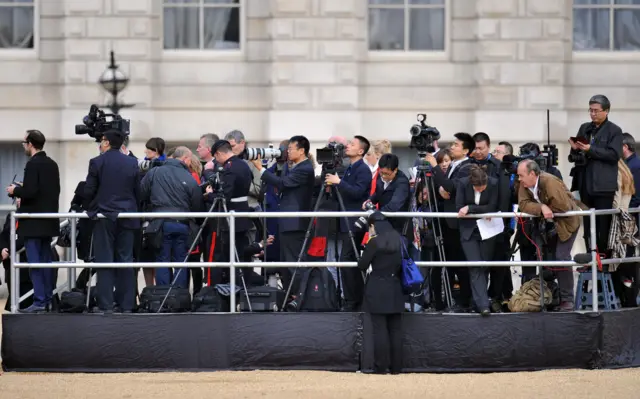 Photographers await Chinese president