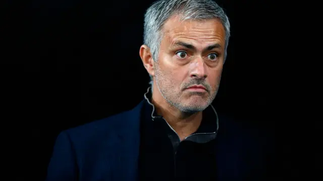 Jose Mourinho reacts