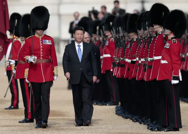 Xi Jinping and a guard of honour