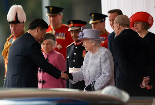 Xi Jinping and the Queen