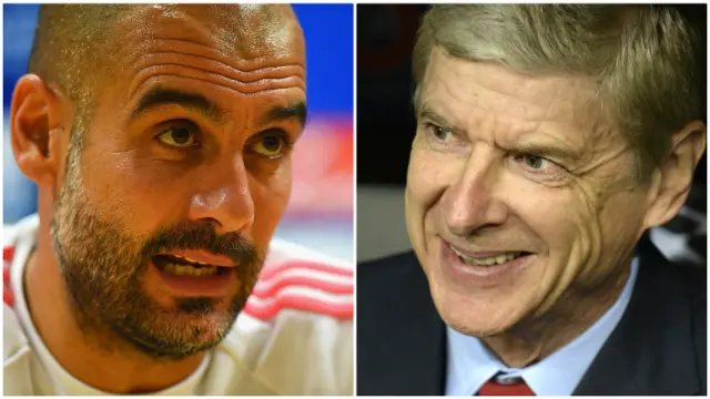 Pep Guardiola and Arsene Wenger